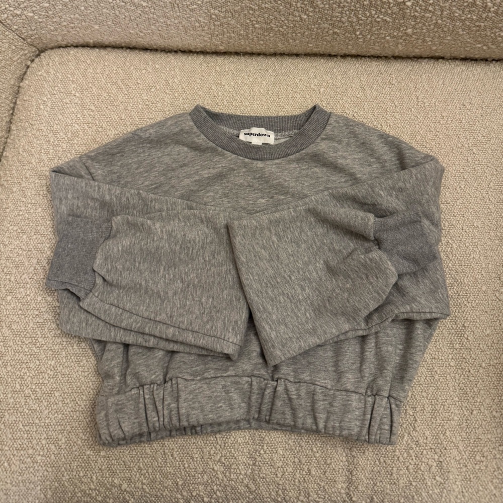 Super down cropped long sleeve